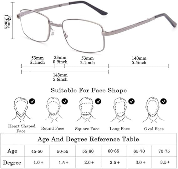 نظارات معدنية قابلة للطي اشتري واحدة و احصل على الثانية مجانا